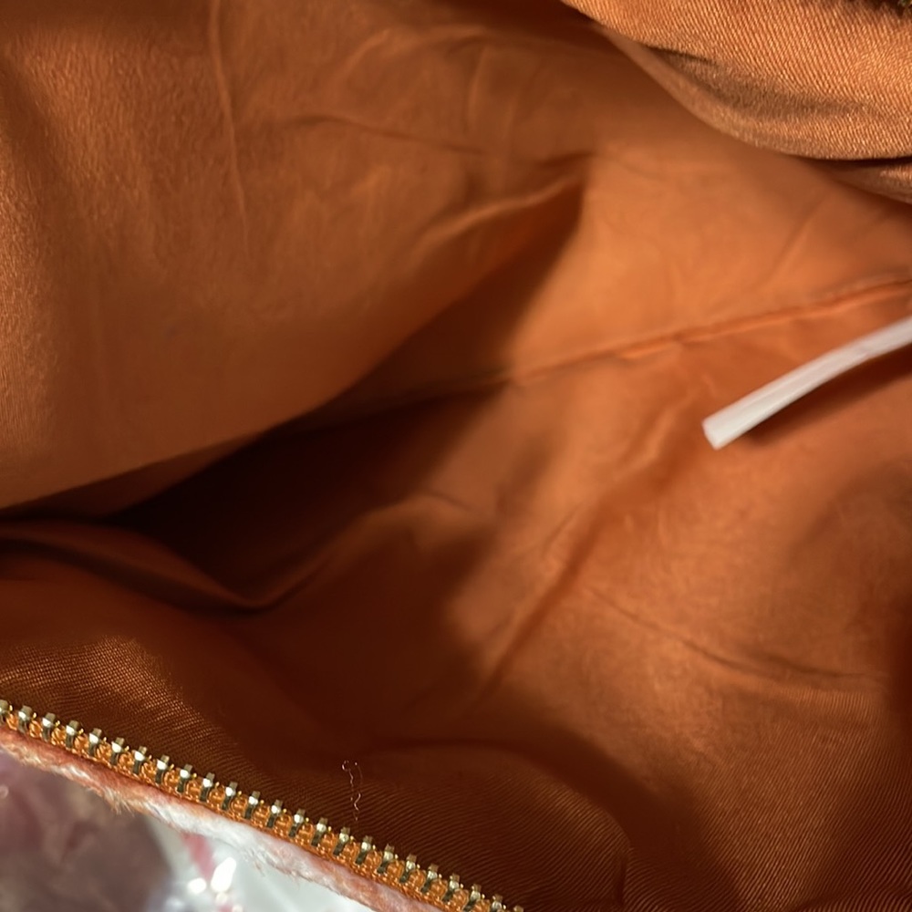 Brown and White Faux Fur/Hair on Hide Wristlet Clutch - Picture 3 of 3